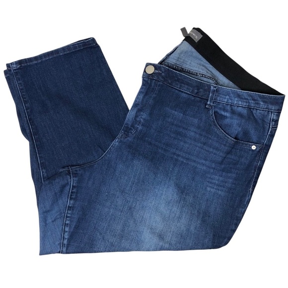 Democracy Ab Technology Jeans Plus Sz 24W Dark Wash Blue Skinny Classic Casual - Picture 1 of 7